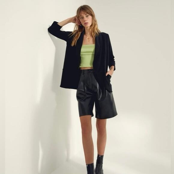 WILFRED | ARITZIA Women's Chevalier Open Front Jacket Satin Black Size 0 - Picture 16 of 16